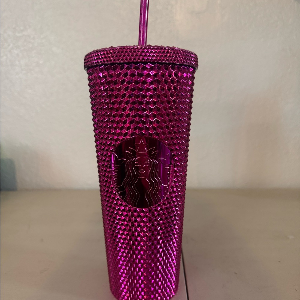 Starbucks Berry Bling Pink Studded Tumbler